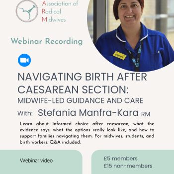webinar on supporting families through their options after a caesarean.
